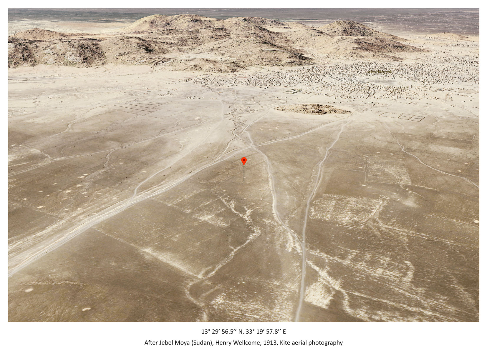 After Jebel Moya (Sudan), Henry Wellcome, 1913, Kite aerial photography